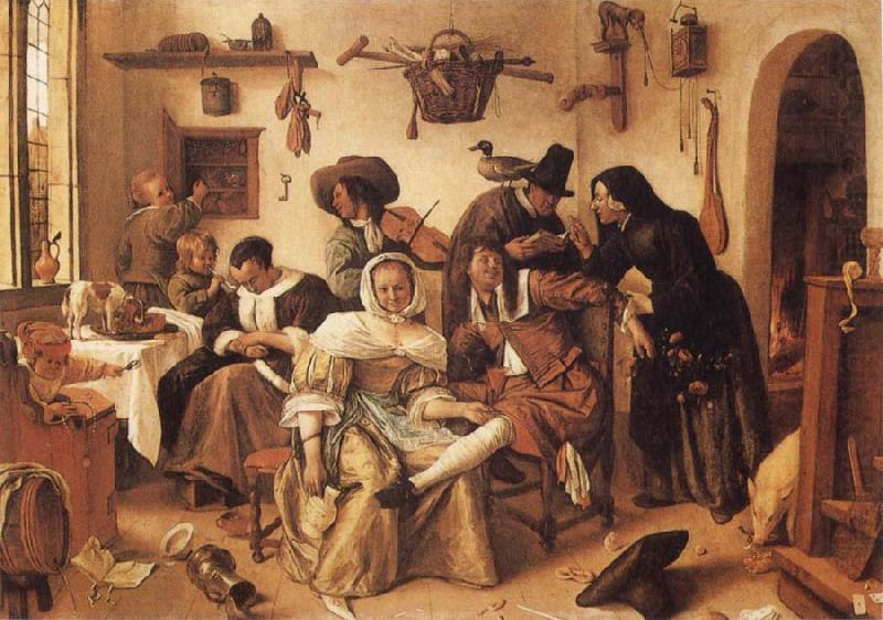 Jan Steen The World Upside Down china oil painting image